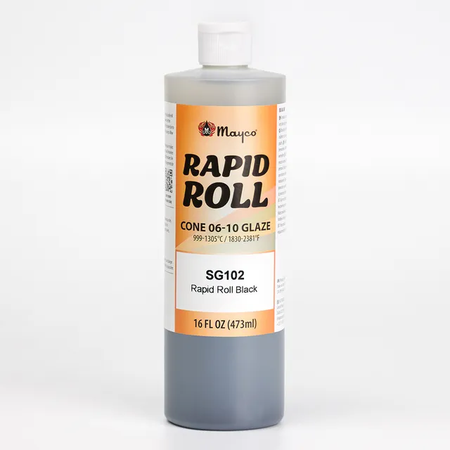Mayco Rapid Roll Black smalto interno vaso nero