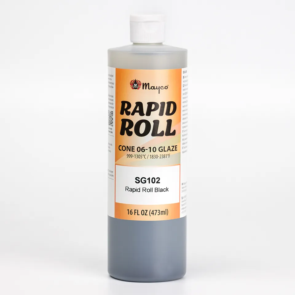 Mayco Rapid Roll Black smalto interno vaso nero