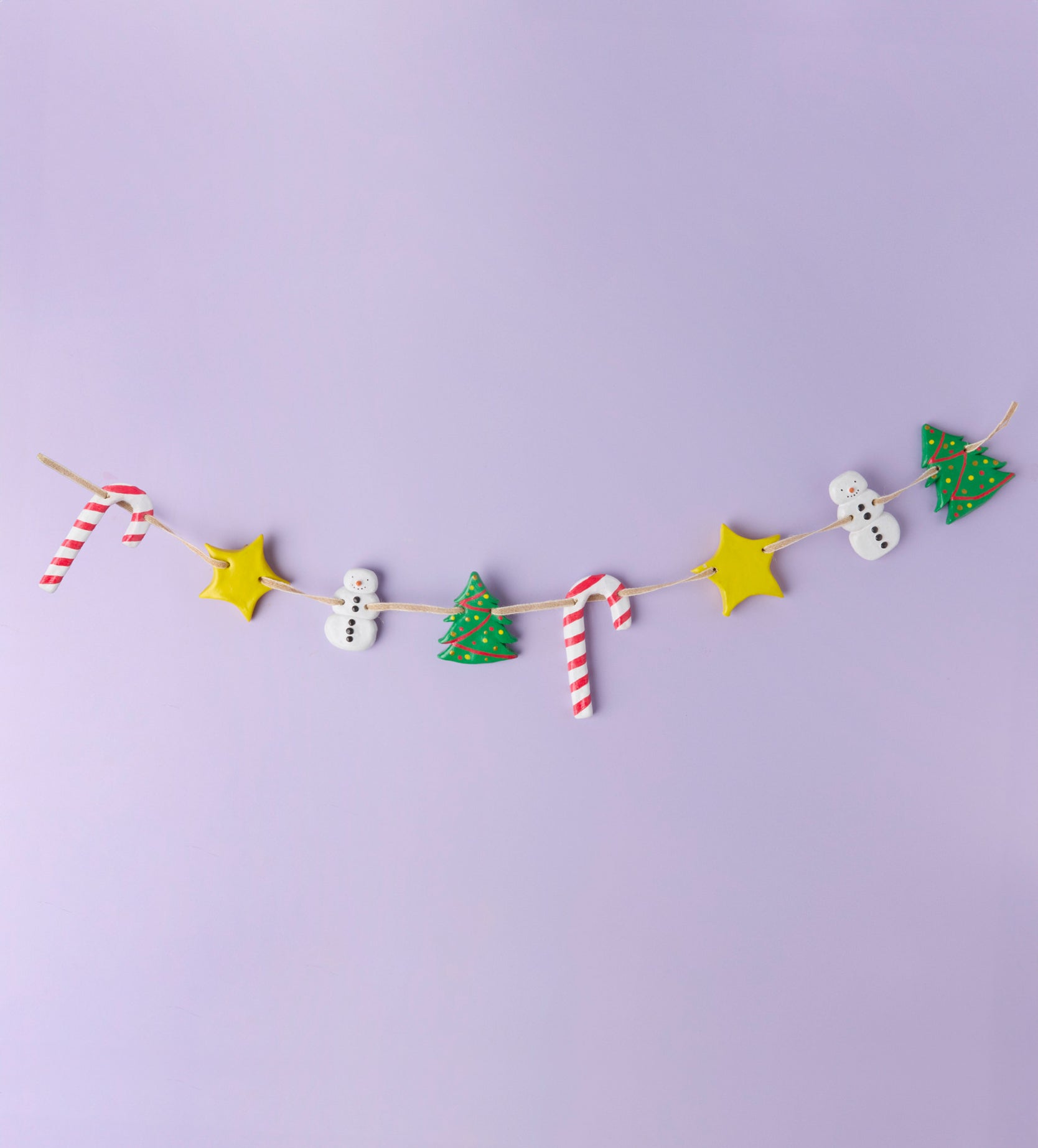 Pott'd Projects Holiday Card Garland kit ceramica ghirlanda natale