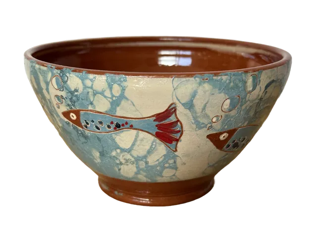 OrientéObjets Figuerolles Bol ciotola ceramica pesci