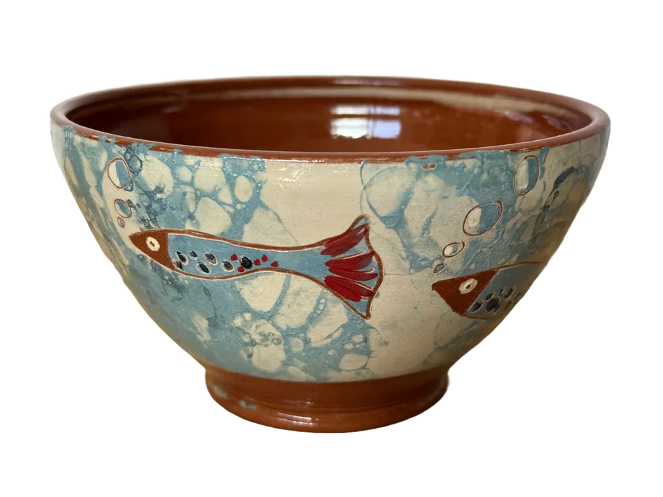 OrientéObjets Figuerolles Bol ciotola ceramica pesci