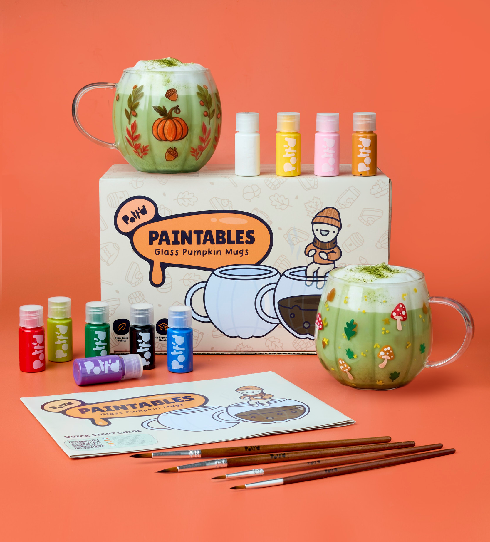 Pott'd Painting Kits Tazze Zucca x2 ceramica autunno