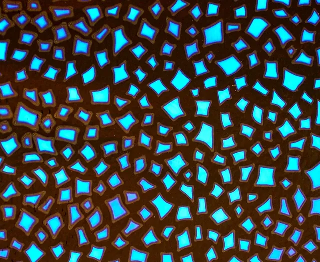 CBS Dichroic Borderline Confetti Red Blue vetro dicroico aurora
