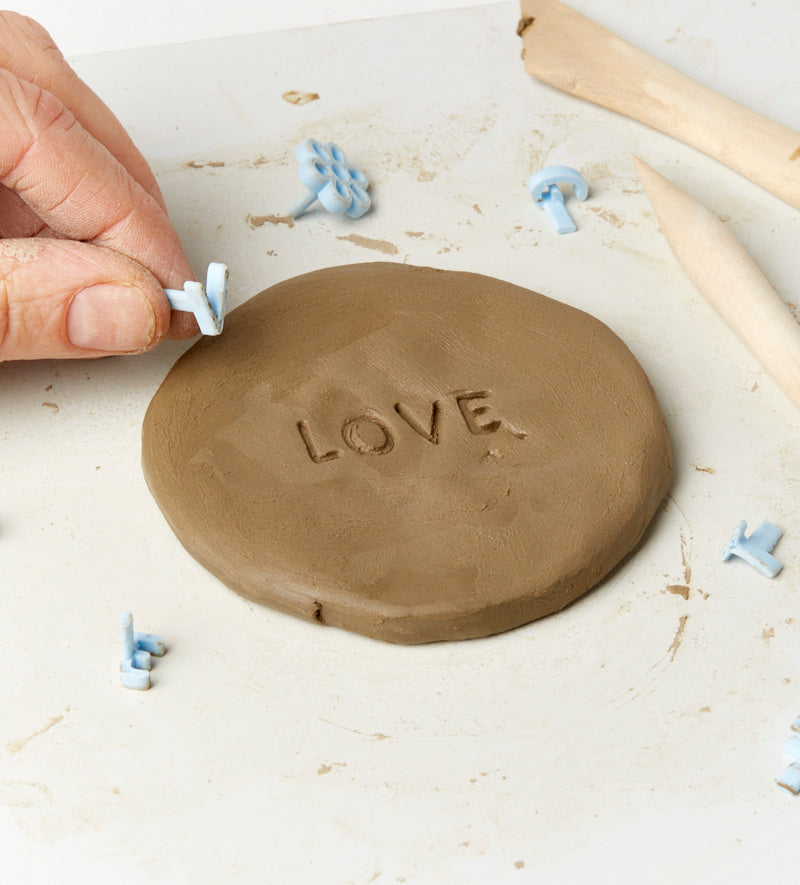 Pott'd Pottery Stamps Timbri per Argilla Alfabeto e Simboli