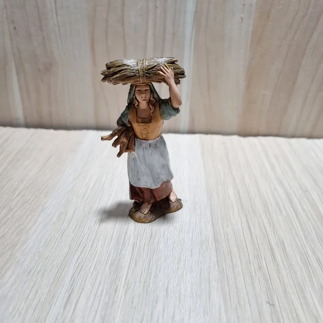 Landi Donna con Fascine 8 cm Pastore Presepe
