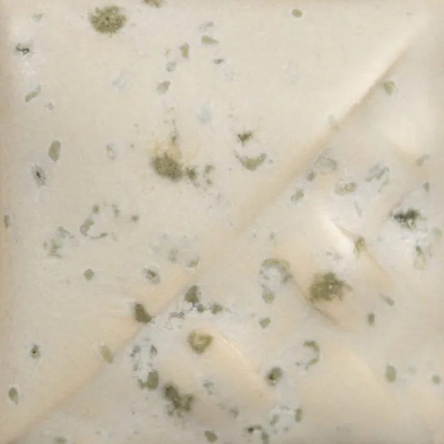 Mayco Stoneware Sea Salt smalto bianco cristalli salvia