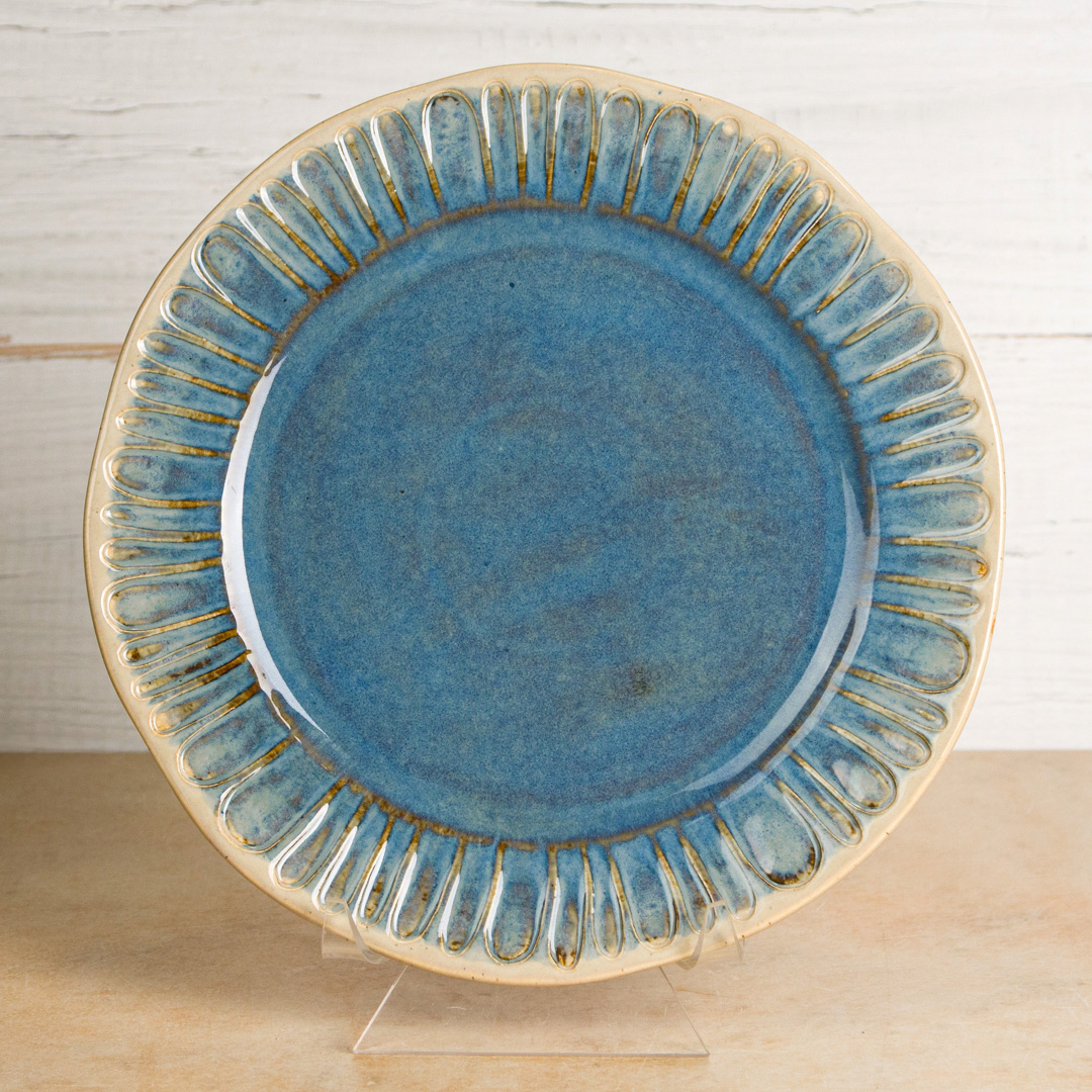 Mayco Stoneware Bisque Fluted Salad Plate piatto bisquit gres
