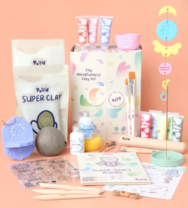 Pott'd Home Pottery Kits Achtsamkeits-Ton-Set kit argilla relax