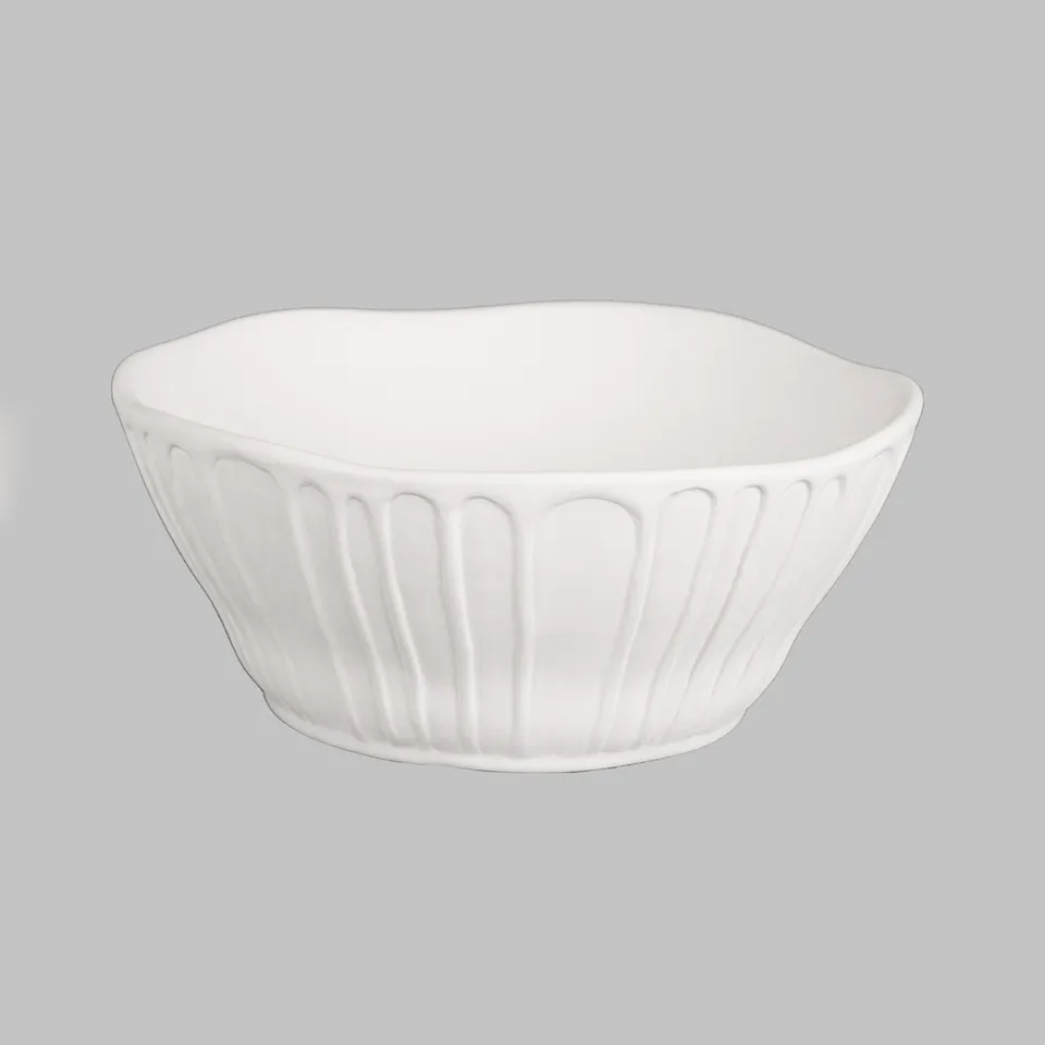 Mayco Stoneware Bisque Fluted Small Bowl biscotto