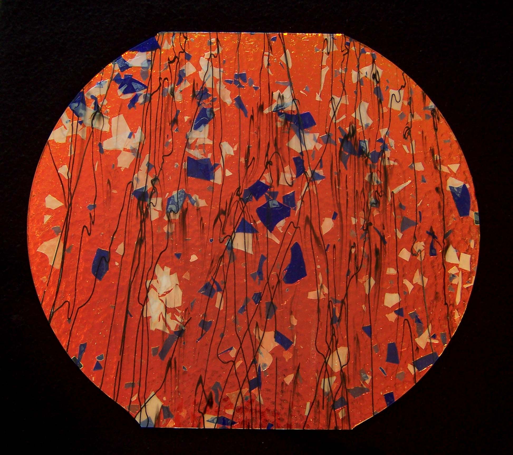 CBS Fracture 4119 vetro dicroico cyan rosso scuro 90 COE