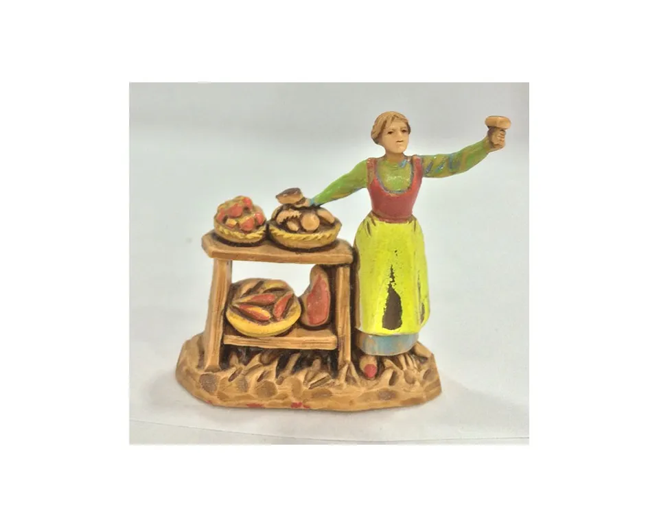 Landi 3542 ortolana statuina presepe resina dipinta a mano