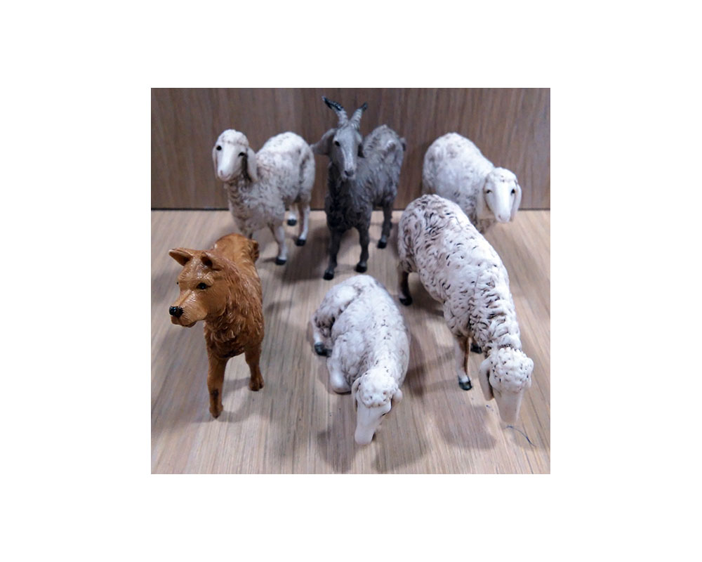 Ditta Montanini Landi 1306-00 kit animali 13 cm 6 pezzi