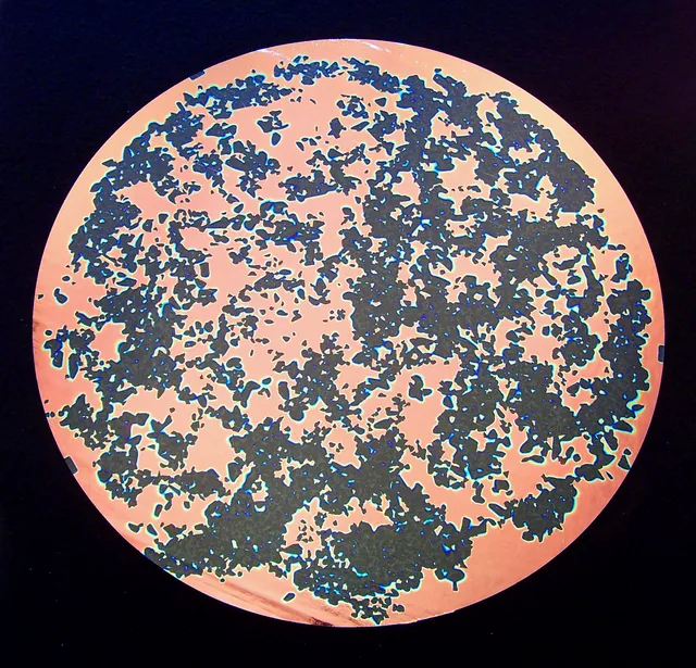 CBS Dichroic Splatter Salmon vetro dicroico base nera 90/96