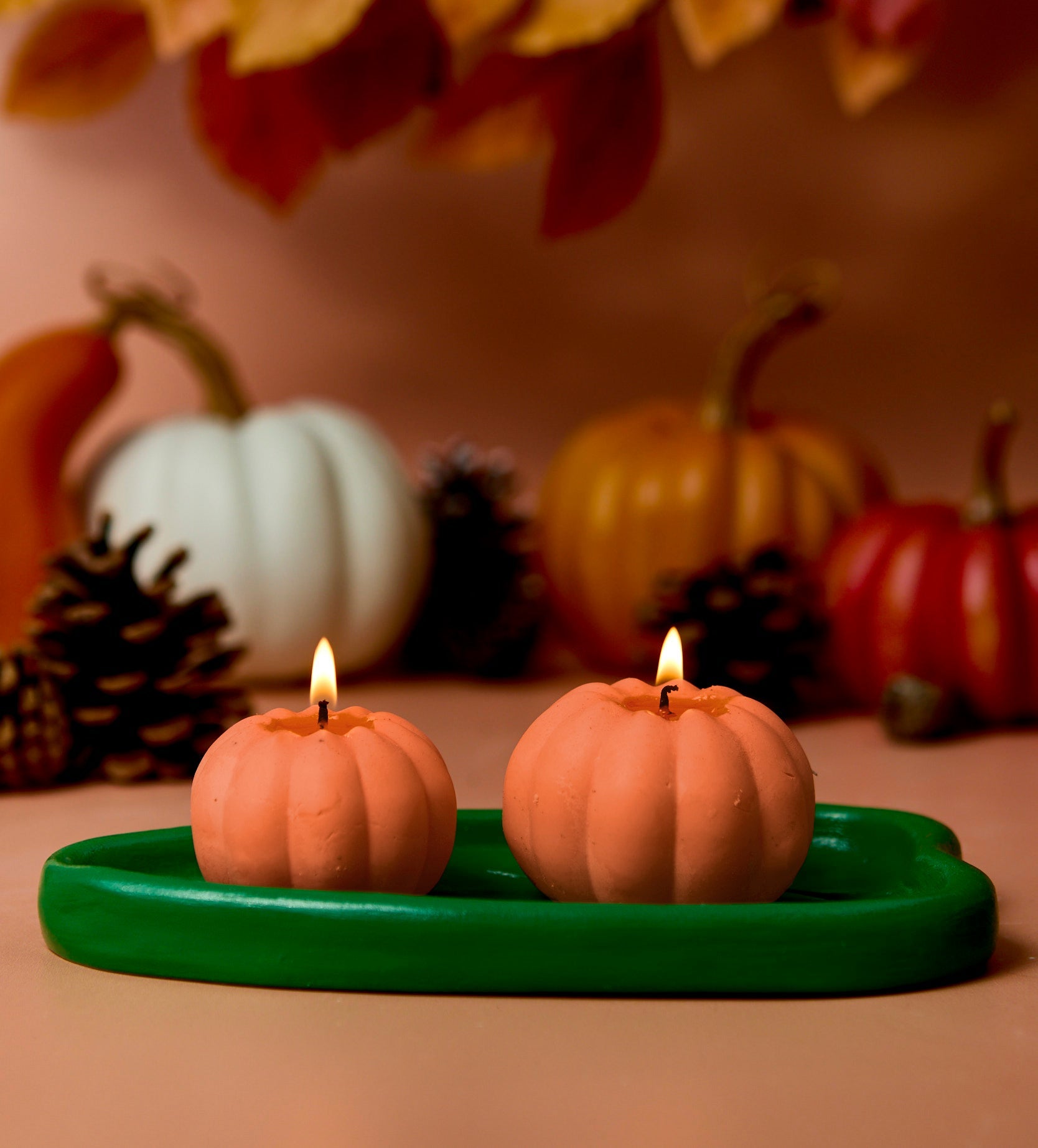 Pott'd Home Pottery Pumpkin kit argilla e candele autunno