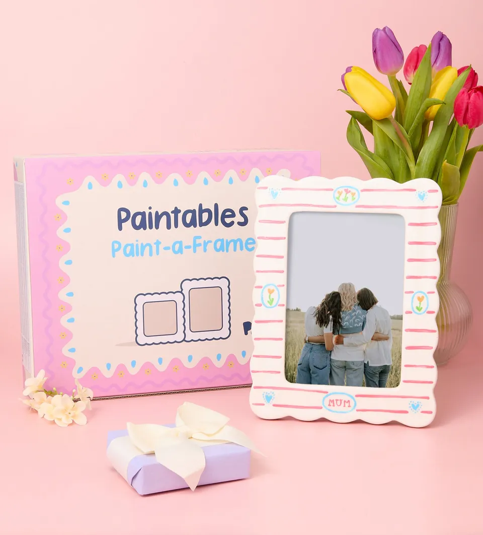 Pott'd Painting Kits Mom's Frame kit pittura cornice ricordo ceramica