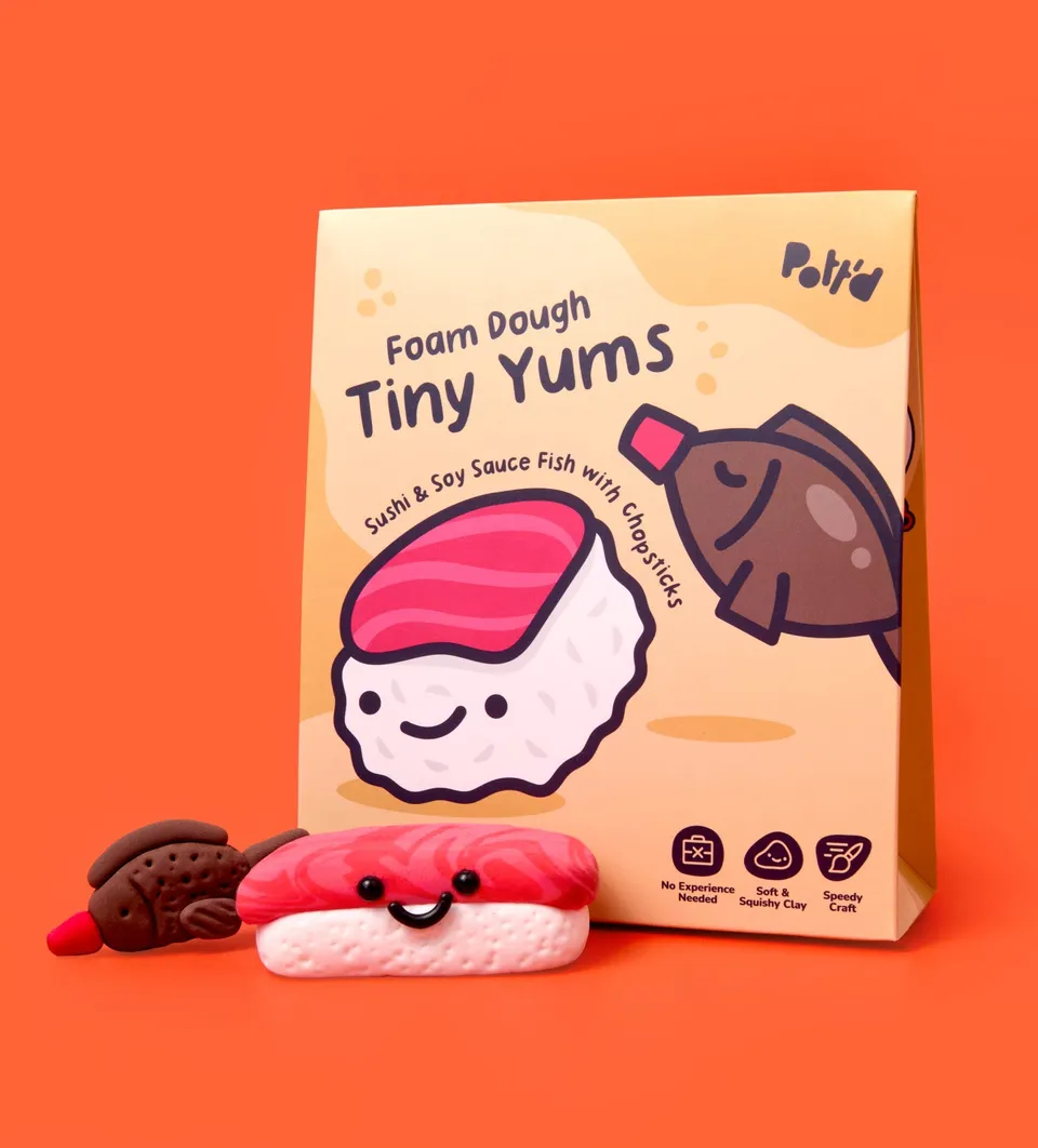 Pott'd Projects Tiny Yums Kit Ceramica Sushi Soia