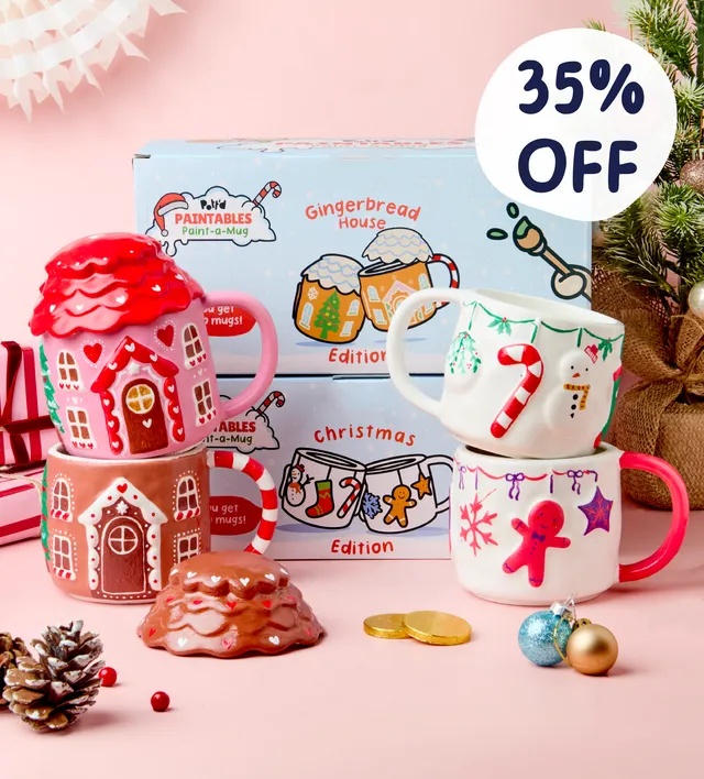 Pott'd Bundles Holiday Mug Bundle tazze natalizie da dipingere