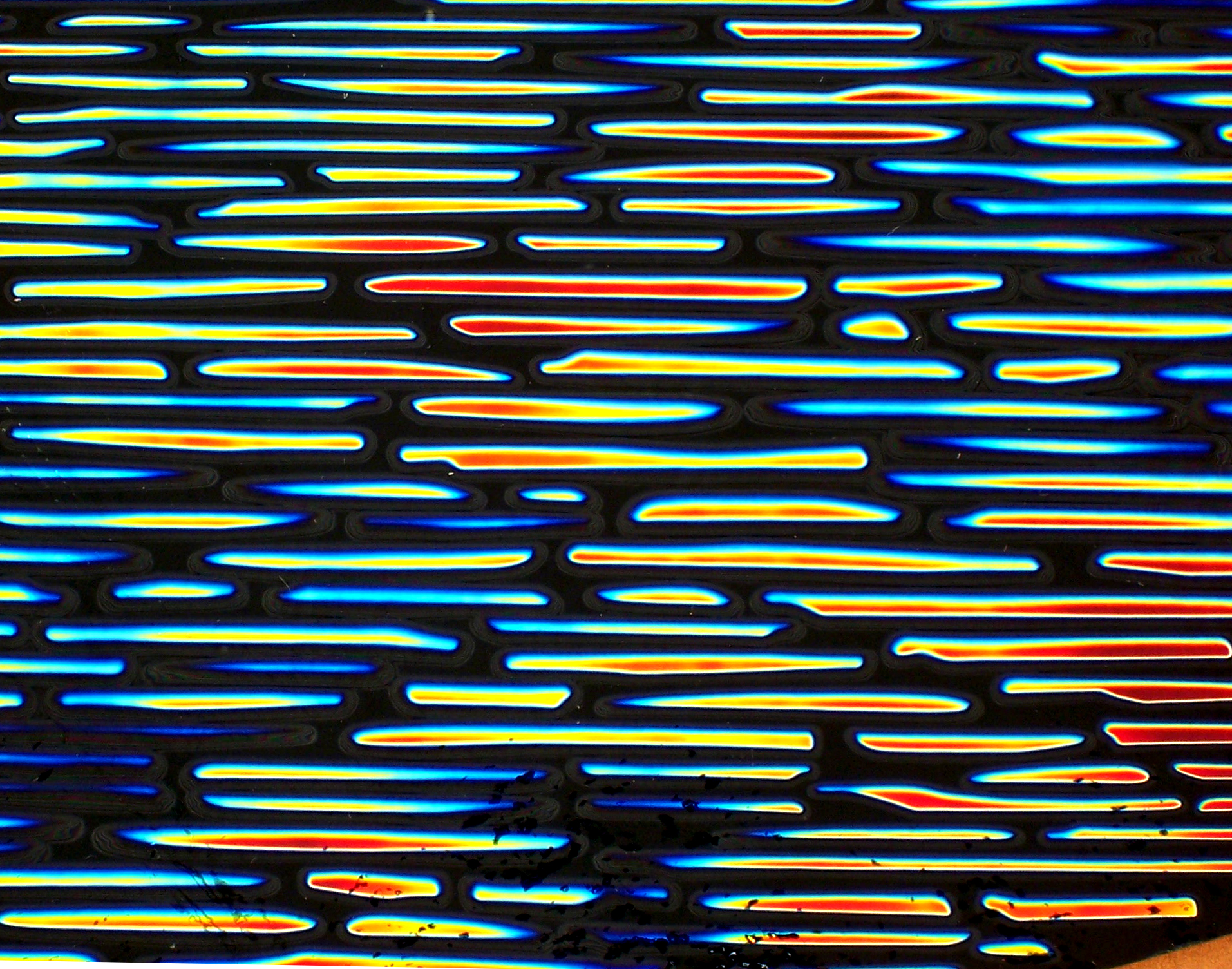 Cbs Borderline Dashes Cyan Red vetro dicroico Aurora