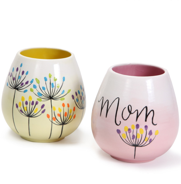 Mayco Earthenware Bisque Tumbler vino ceramica grezza