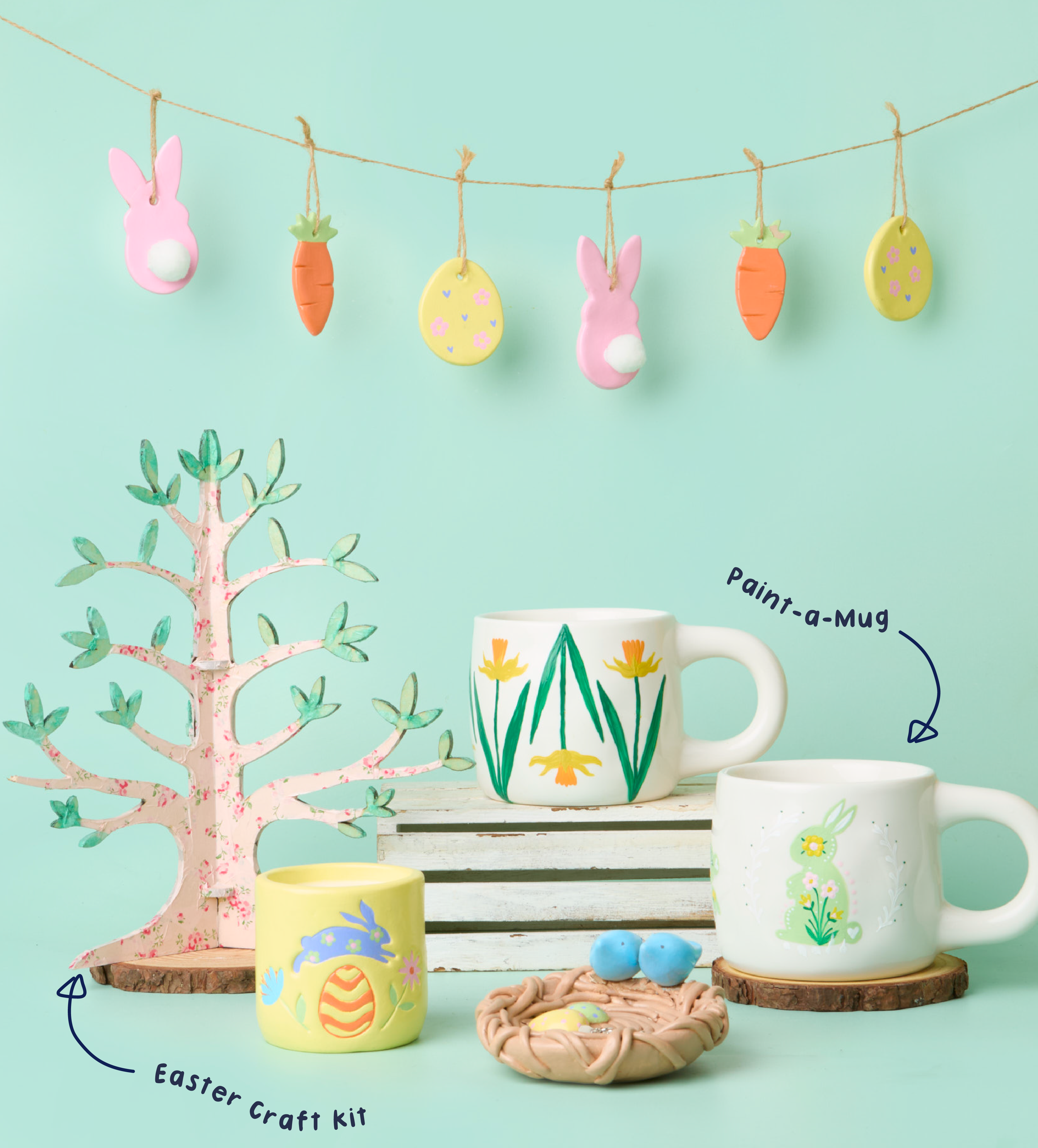 Pott'd Bundles Creative Bunny kit tazze ceramica Pasqua