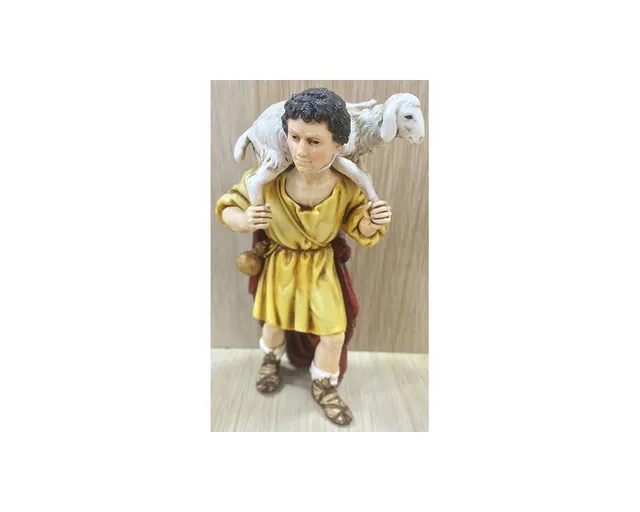 Montanini Pastori Landi 1310 Buon Pastore statuina 13 cm resina