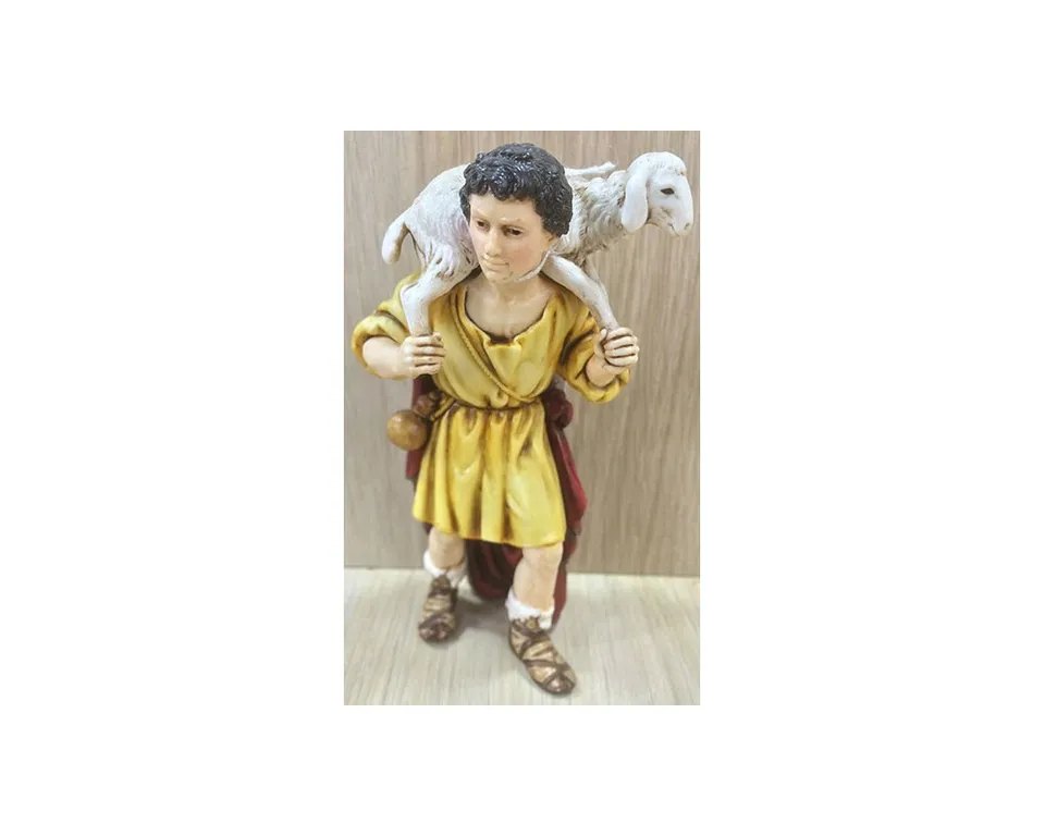 Montanini Pastori Landi 1310 Buon Pastore statuina 13 cm resina