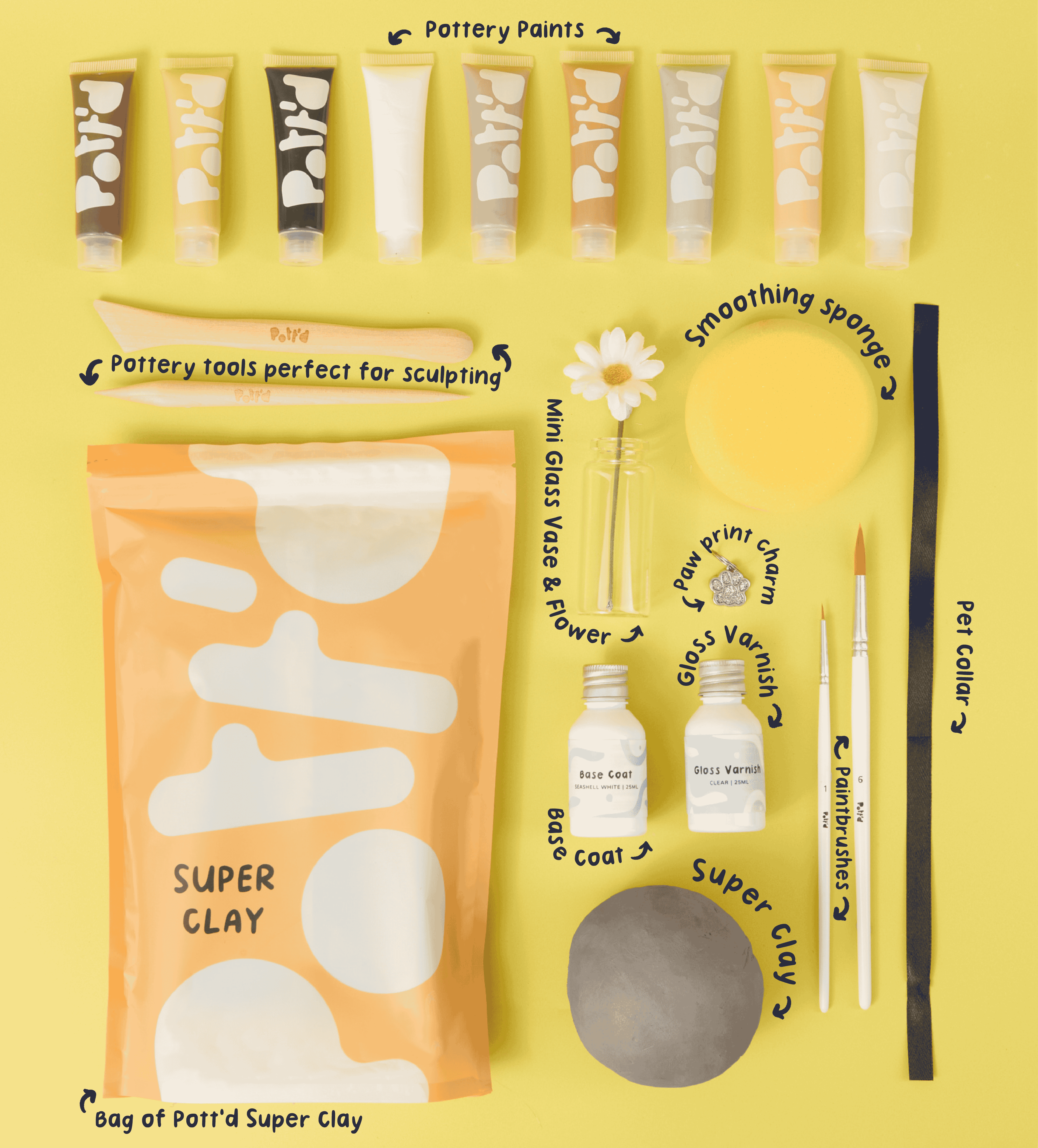 Pott'd Projects Petal Pals kit fai da te animaletto con vaso