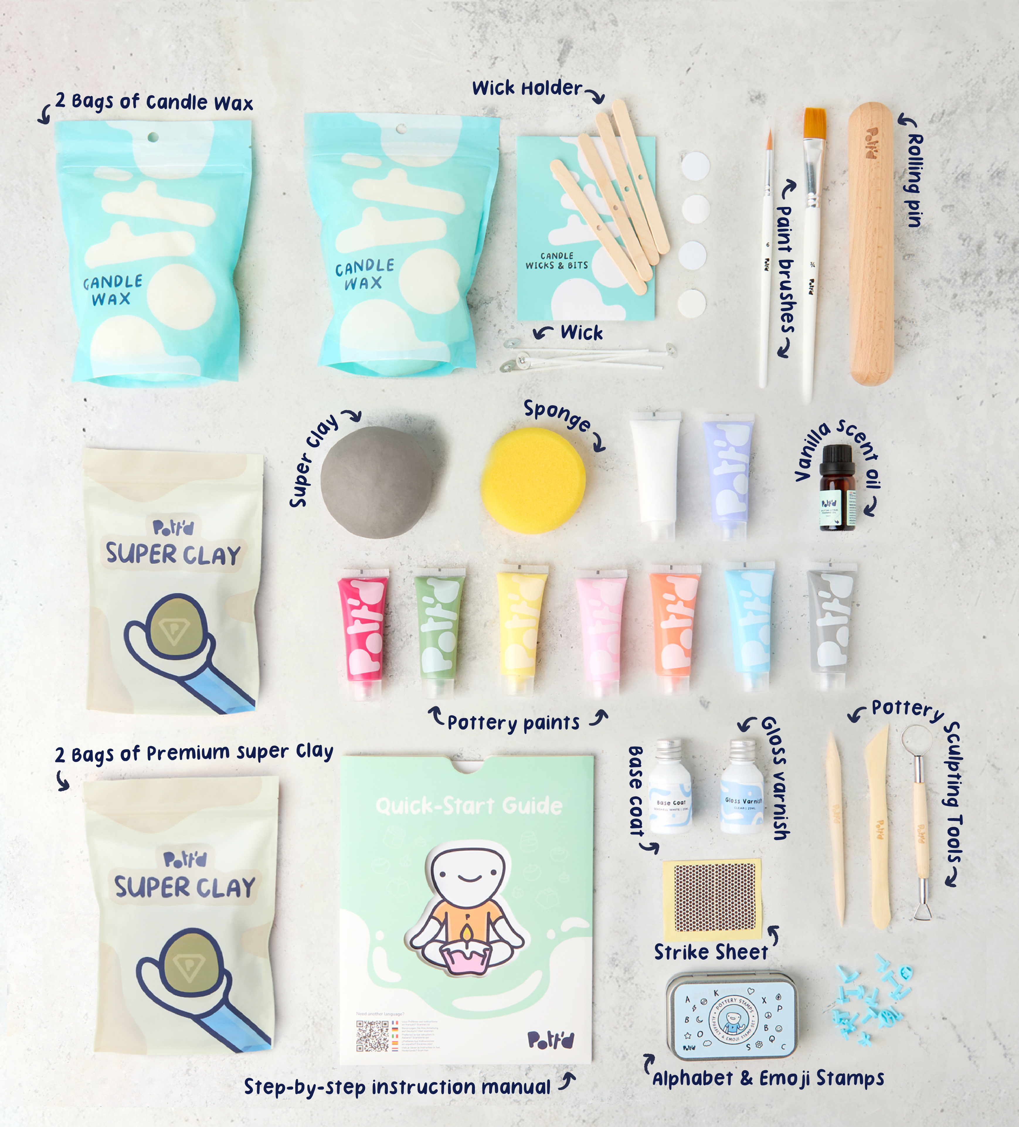Pott'd Bundles Set Mug e Candela Ceramica Regalo