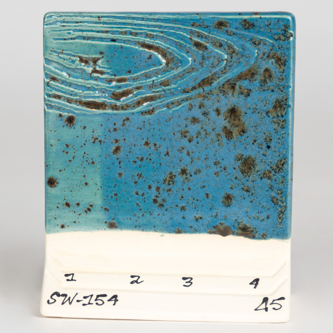 Mayco Foundations Shipwreck smalto stoneware cristalli blu grigio