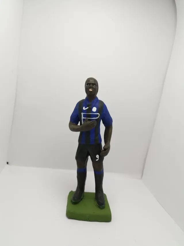 Personaggi Famosi Romelu Lukaku Statuina Presepe Terracotta 14-17cm
