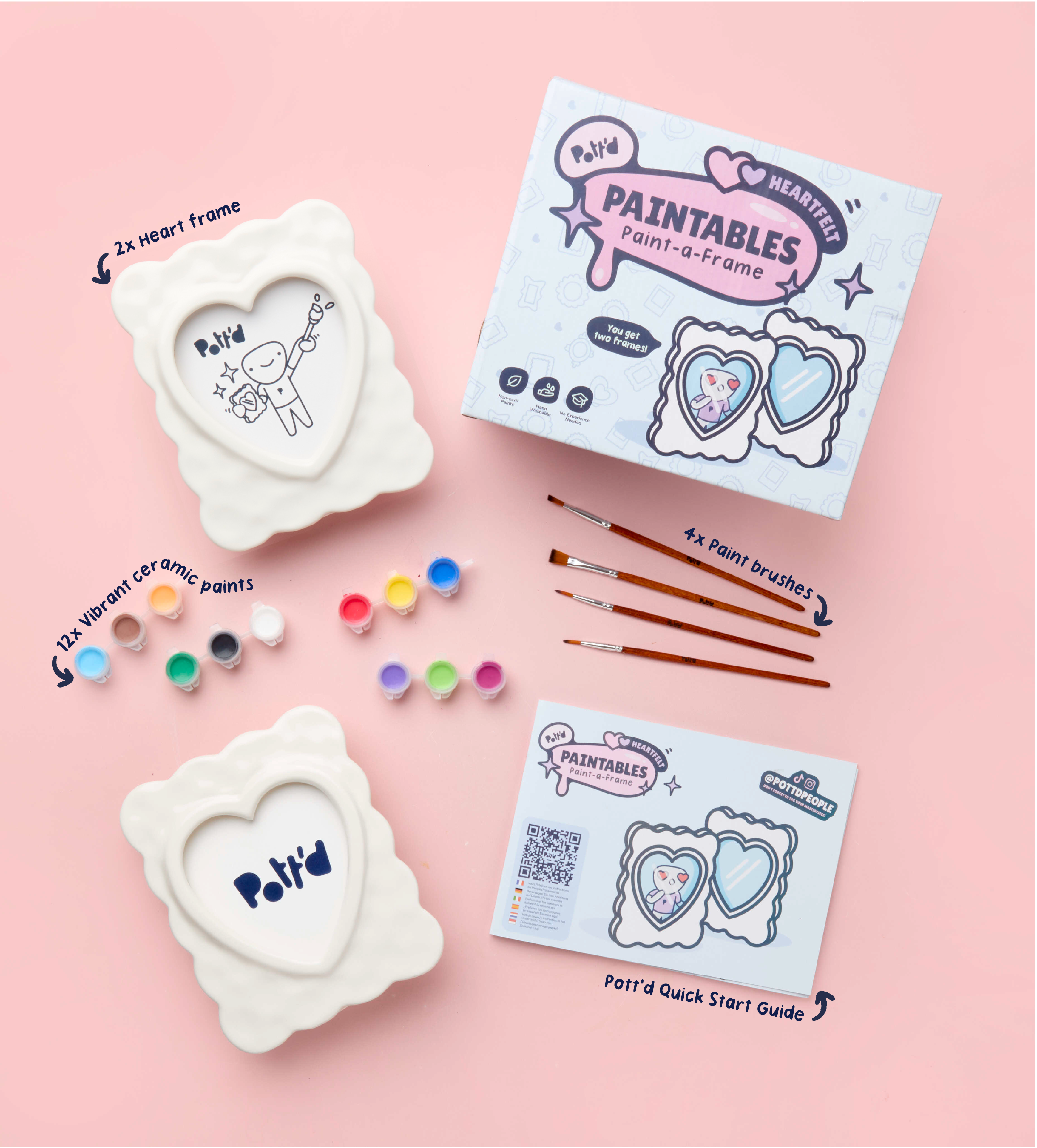 Pott'd Bundles Clay & Frame Bundle Kit Ceramica con Cornice