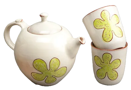 OrientéObjets Fleur Servizio da tè ceramica fiore
