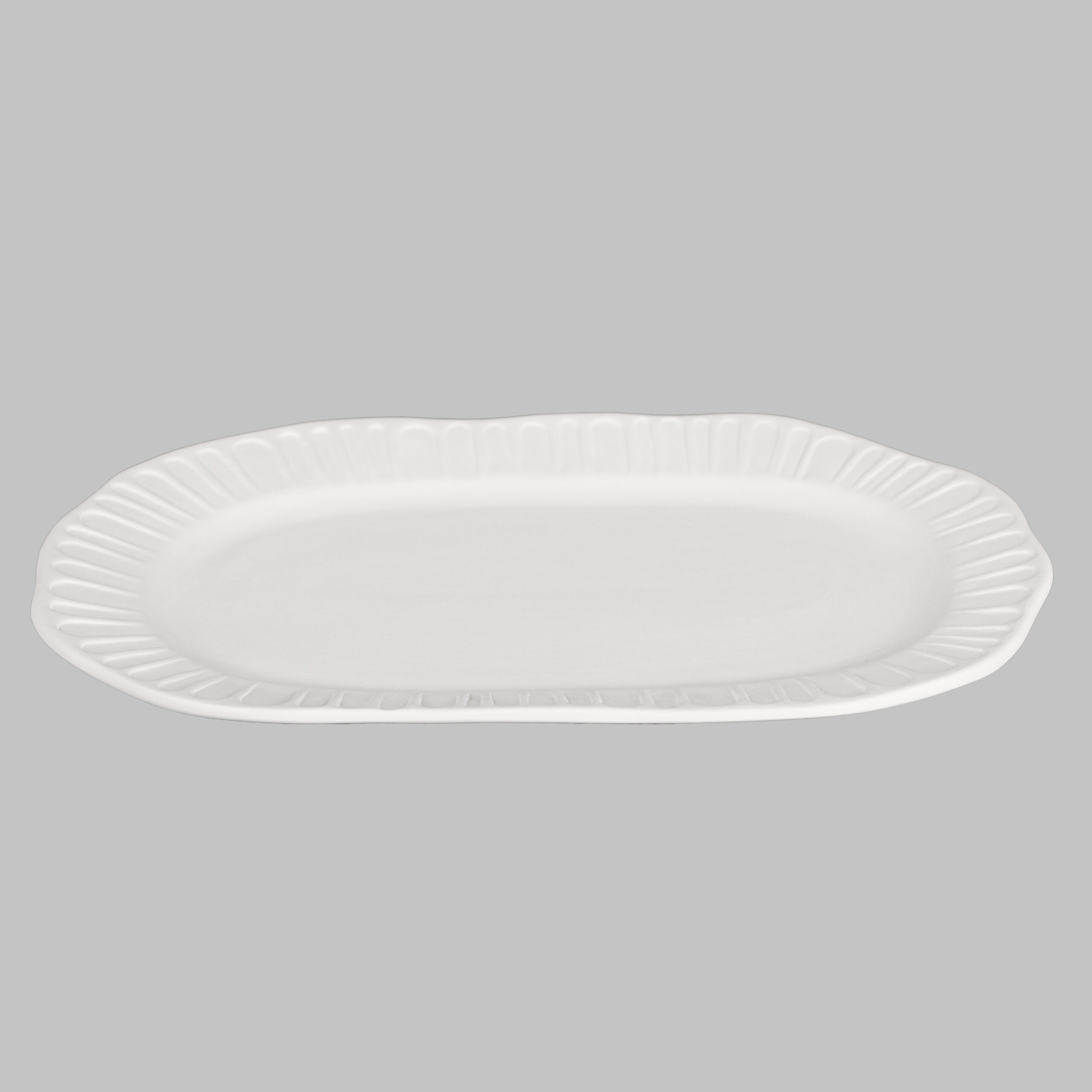 Mayco Stoneware Bisque piatto ovale Fluted Oval Platter