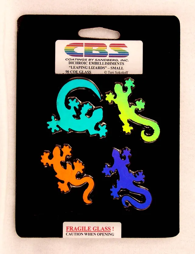 CBS Leaping Lizards Small lucertole vetro dicroico 4 pezzi COE 96