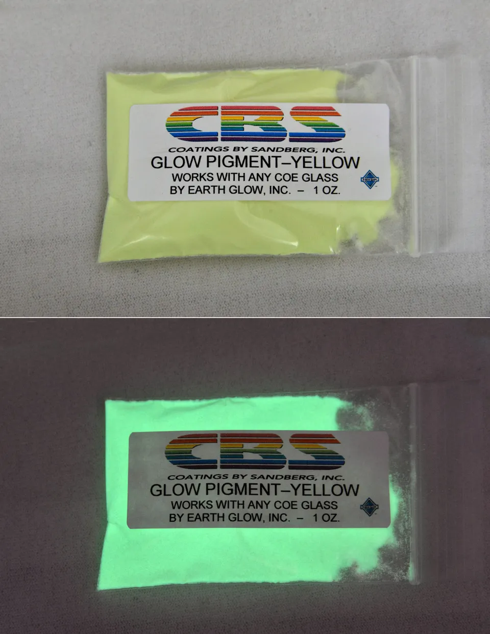 Cbs Glow Pigment Yellow pigmento glow 1 oncia giallo