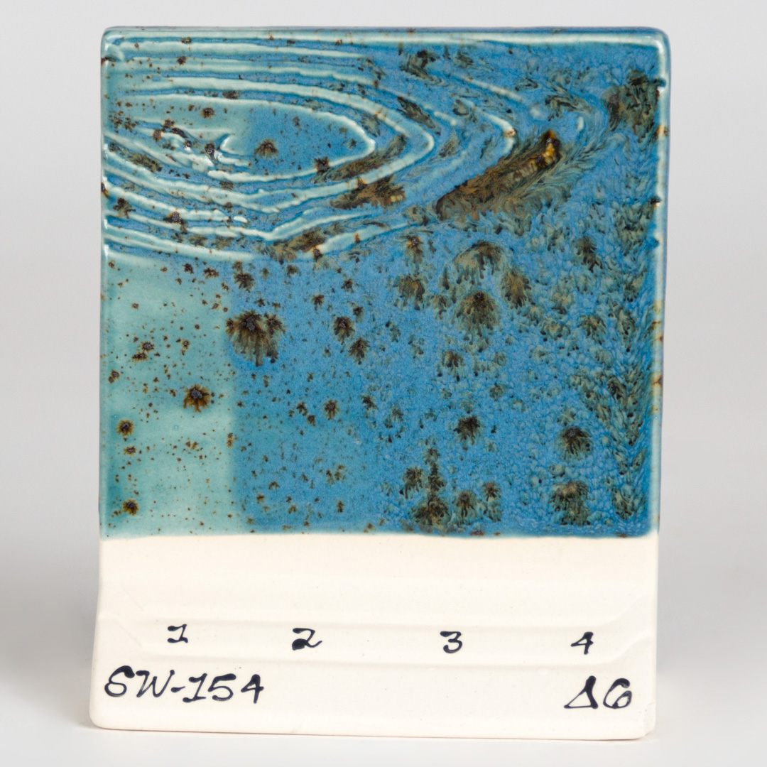 Mayco Foundations Shipwreck smalto stoneware cristalli blu grigio