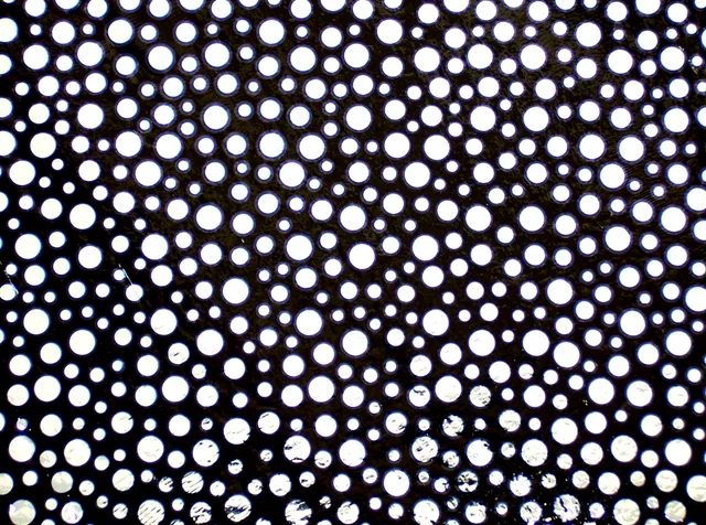 Cbs Borderline Bubbles Red Silver vetro dicroico quarto foglio
