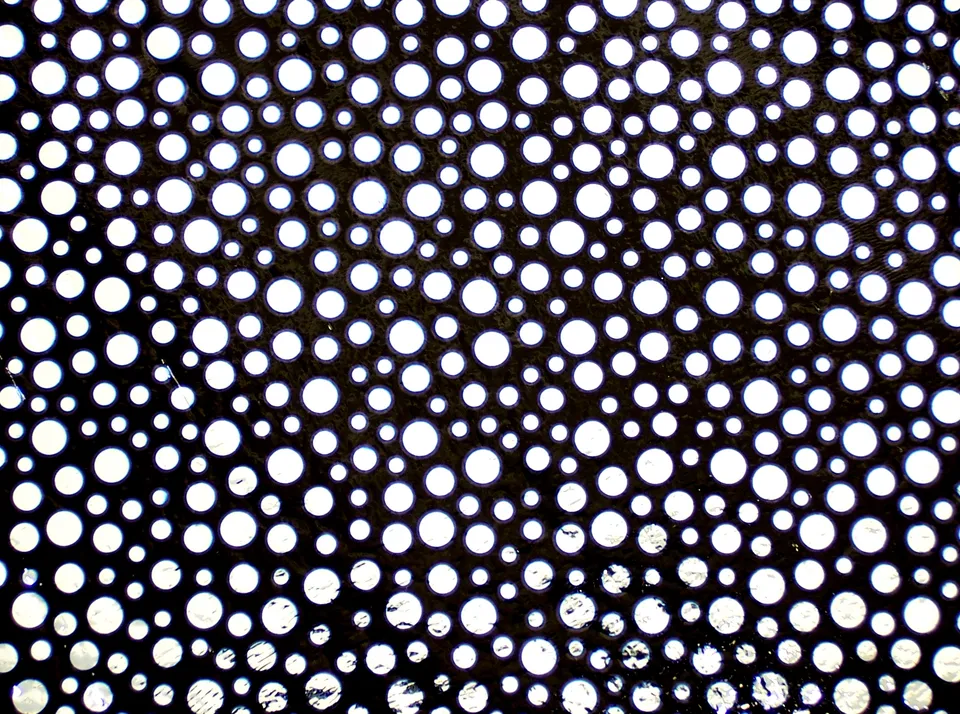 Cbs Borderline Bubbles Red Silver vetro dicroico quarto foglio