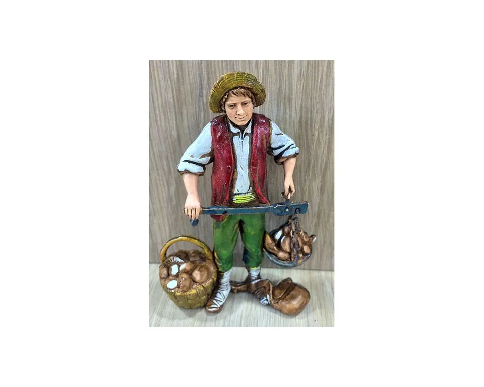 Ditta Montanini Gruppi Landi 0333-06 Uomo con bilancia statuina presepe