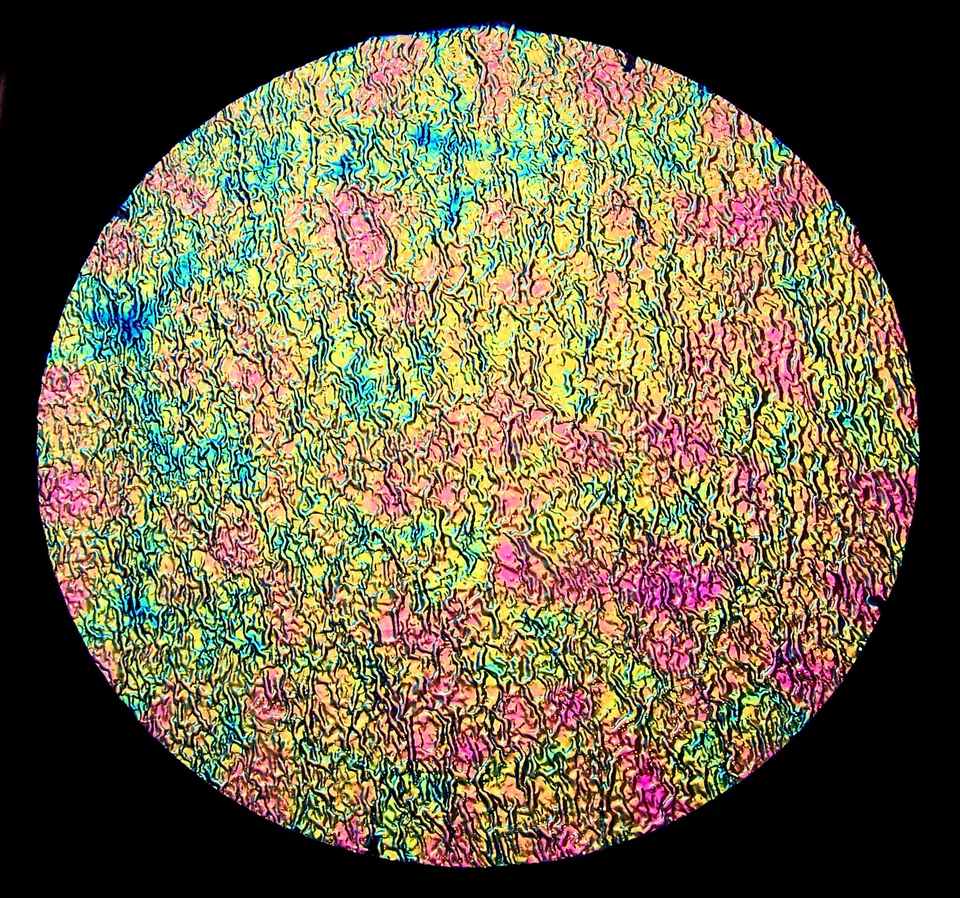 Cbs Dichroic Aurora Borealis Green Pink Ripple vetro fusione