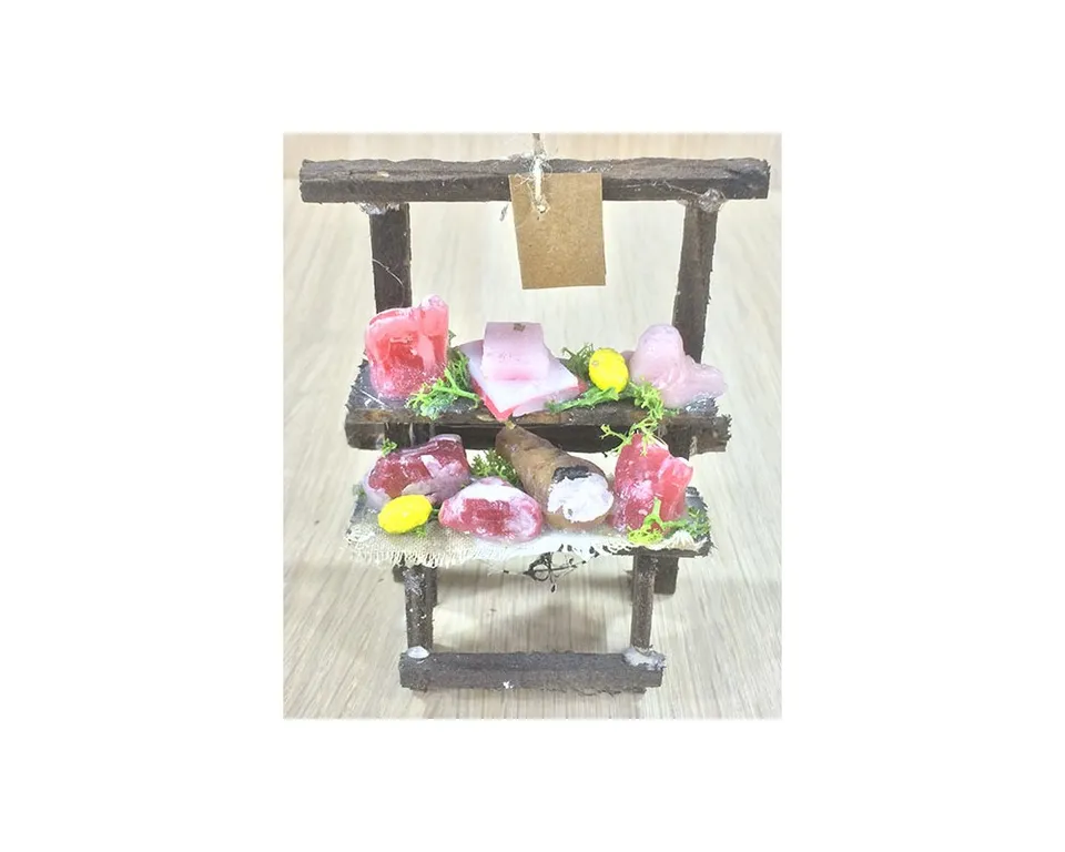 Ditta Montanini Banchi in cera AC012 banco presepe carne 9 cm
