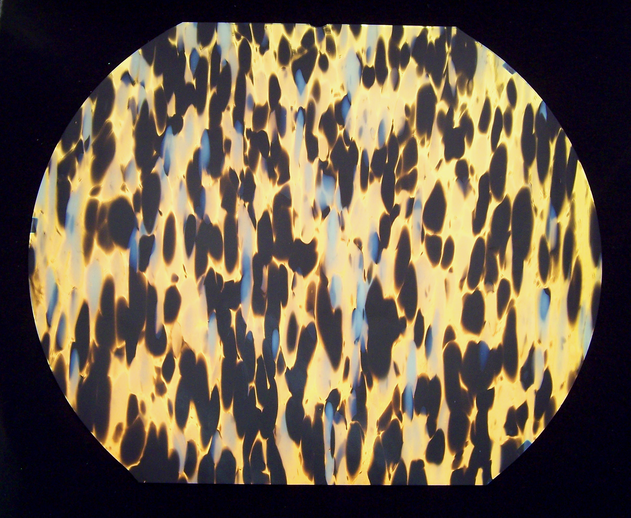 Cbs Dichroic Specialty Glass Murano vetro tondo Cyan Copper 96 COE