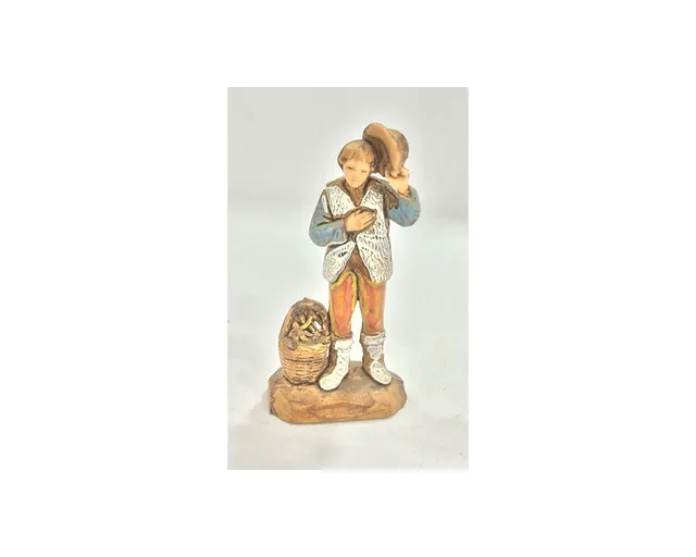 Pastori Landi 3523 Pastore con Cappello Statuina Presepe