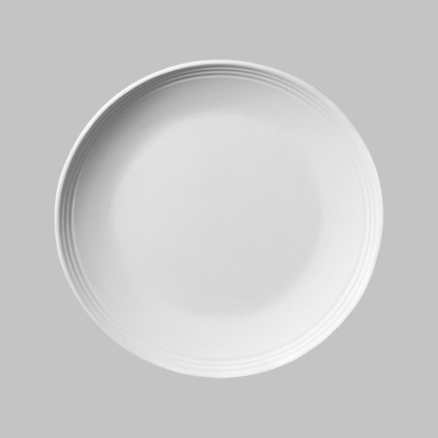 Mayco Stoneware Bisque piatto insalata con bordo