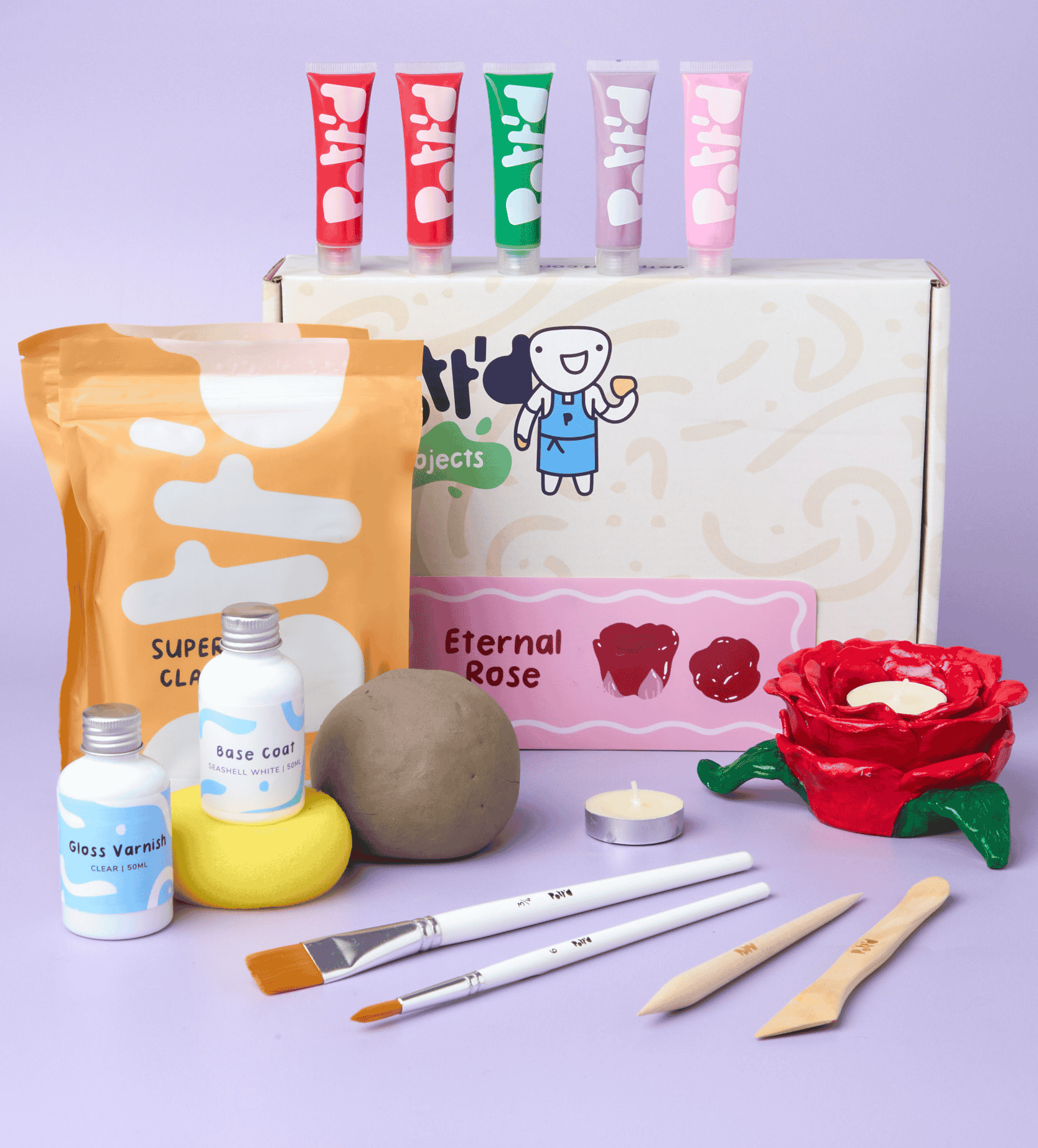 Pott'd Projects Eternal Rose portatealight rosa kit