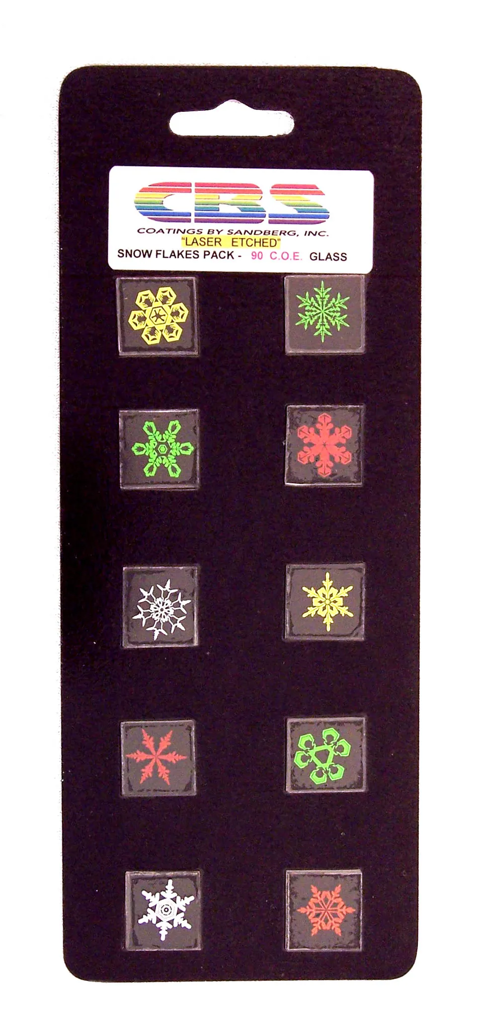 Cbs Laser Etched Snowflakes Medium vetro dicroico 10 pezzi