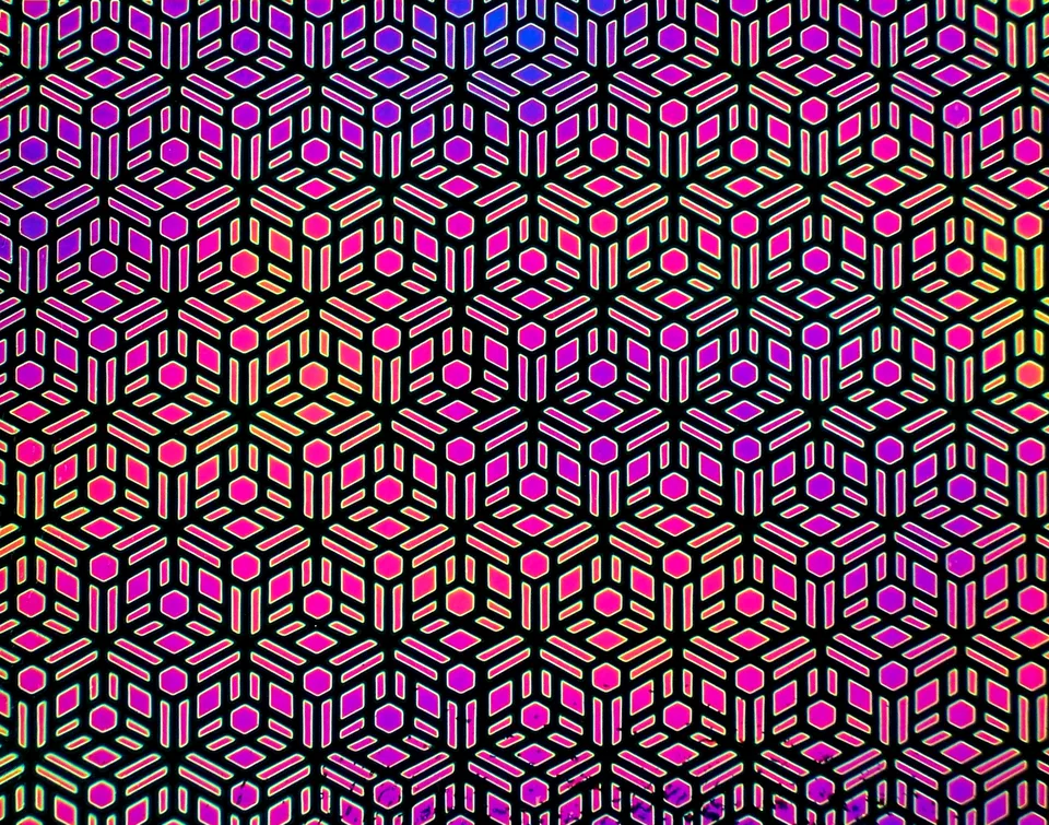 Cbs Dichroic Borderline Geometric vetro dicroico quarto di lastra aurora