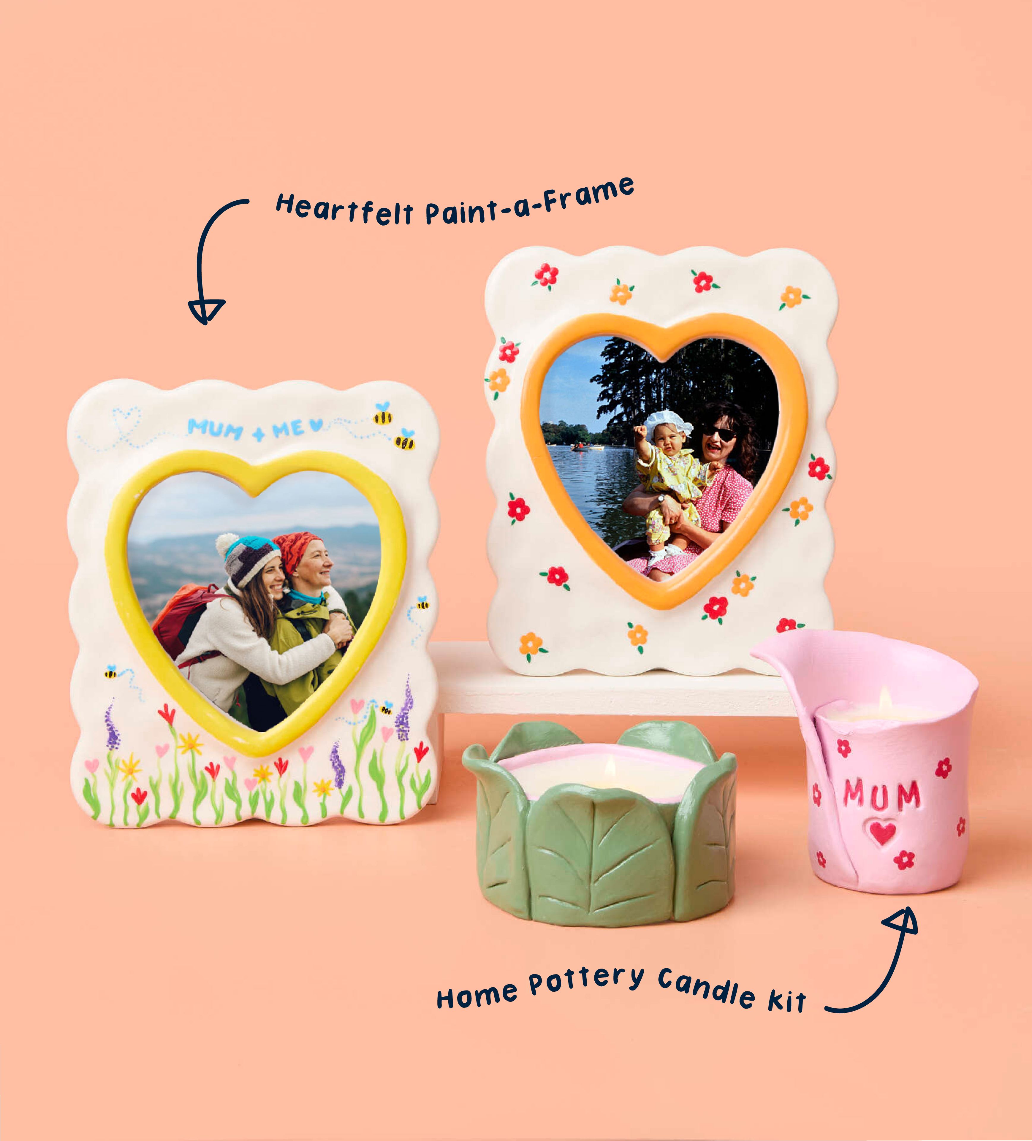 Pott'd Bundles Handmade Moments kit candele argilla e cornici