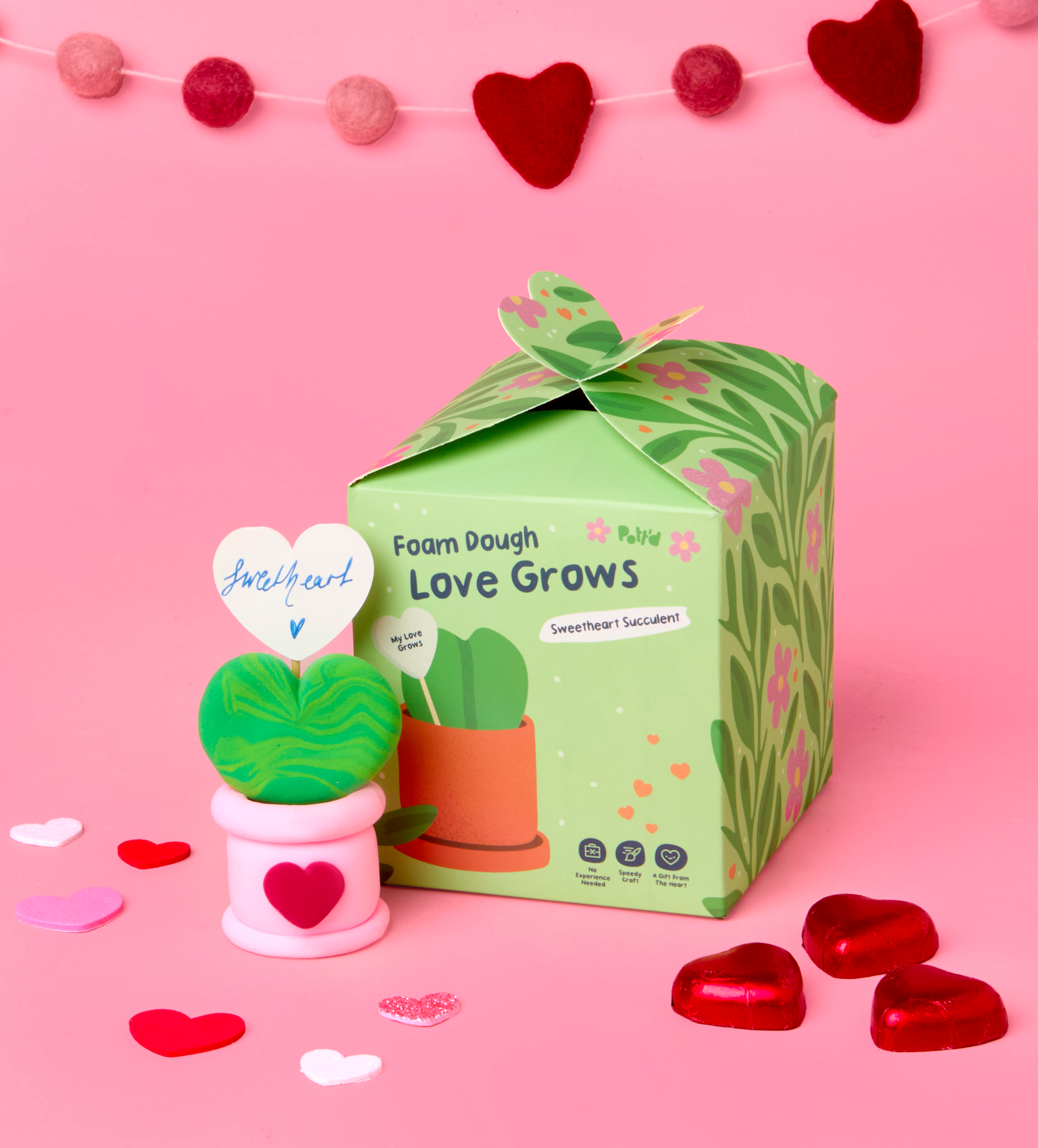 Pott'd Projects Date Night Liefde Groeit kit ceramica coppia