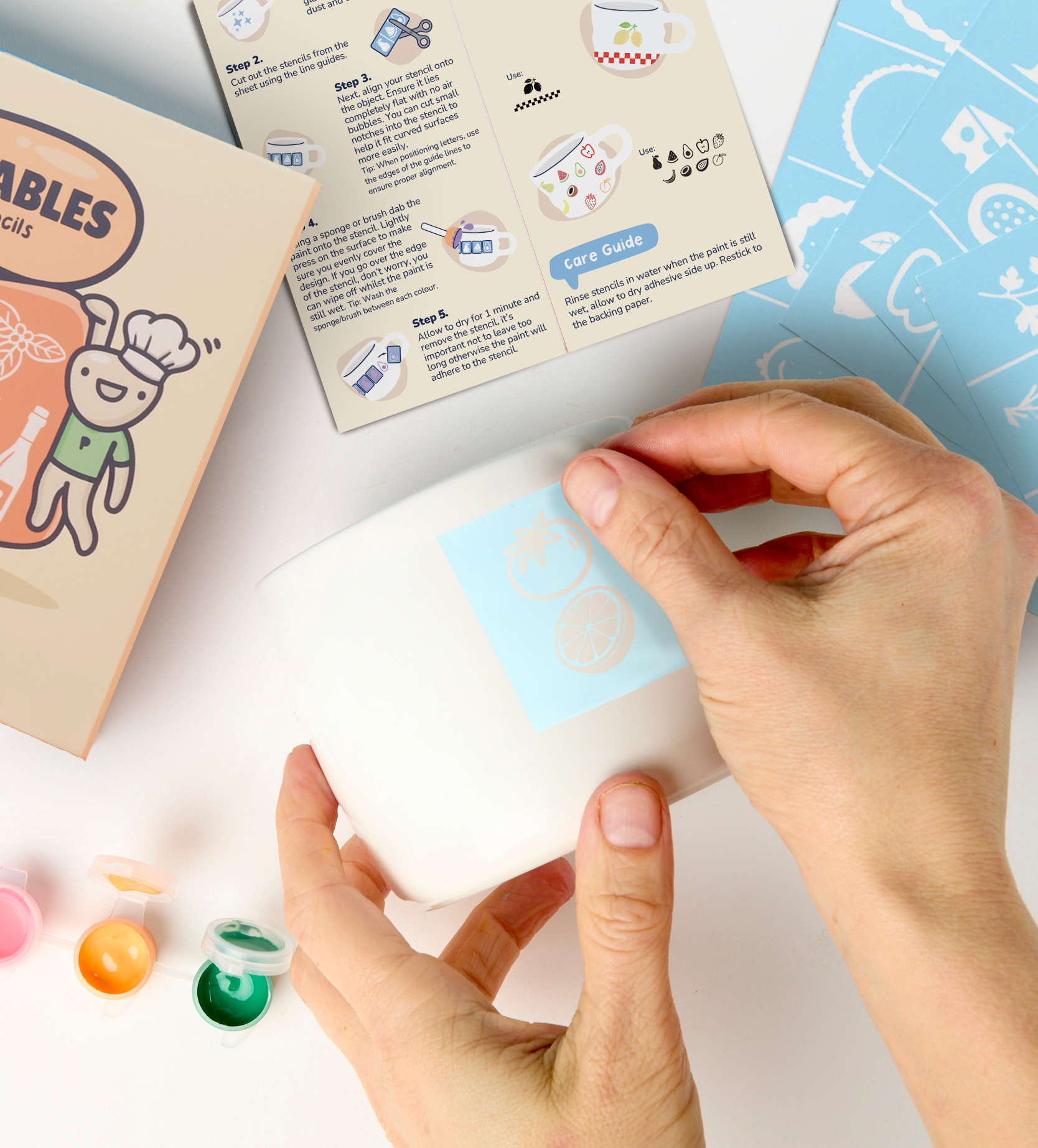Pott'd Extras Paintables Stencil Set set stencil per ceramica